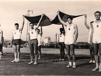 1962, Tarassa : Catalogne/Provence. A gauche : Van der Vliet, Raymond Chaze. A droite : Paul