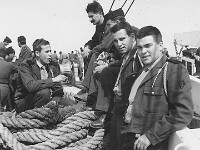 Sept 1960, 1er départ pour l’Algérie, à droite : Ernwein et Malivoire (?).