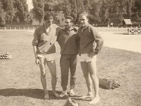 Demont, Chatelet, Saddler, tous coureurs de 400m, Ch de France Militaires, Lille 1961